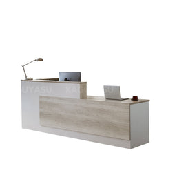 Modern L-Shaped Reception Desk with Side Storage and Drawers JDT-2215