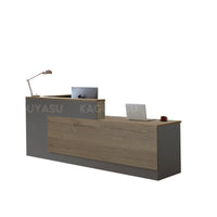 Modern L-Shaped Reception Desk with Side Storage and Drawers JDT-2215(In Stock)