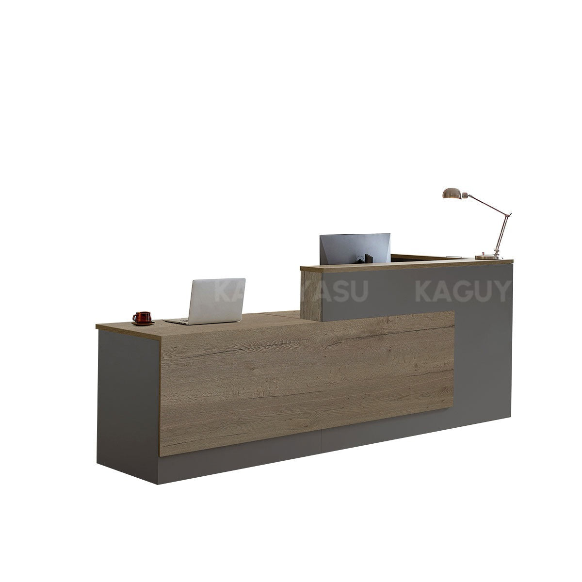 Modern L-Shaped Reception Desk with Side Storage and Drawers JDT-2215(In Stock)