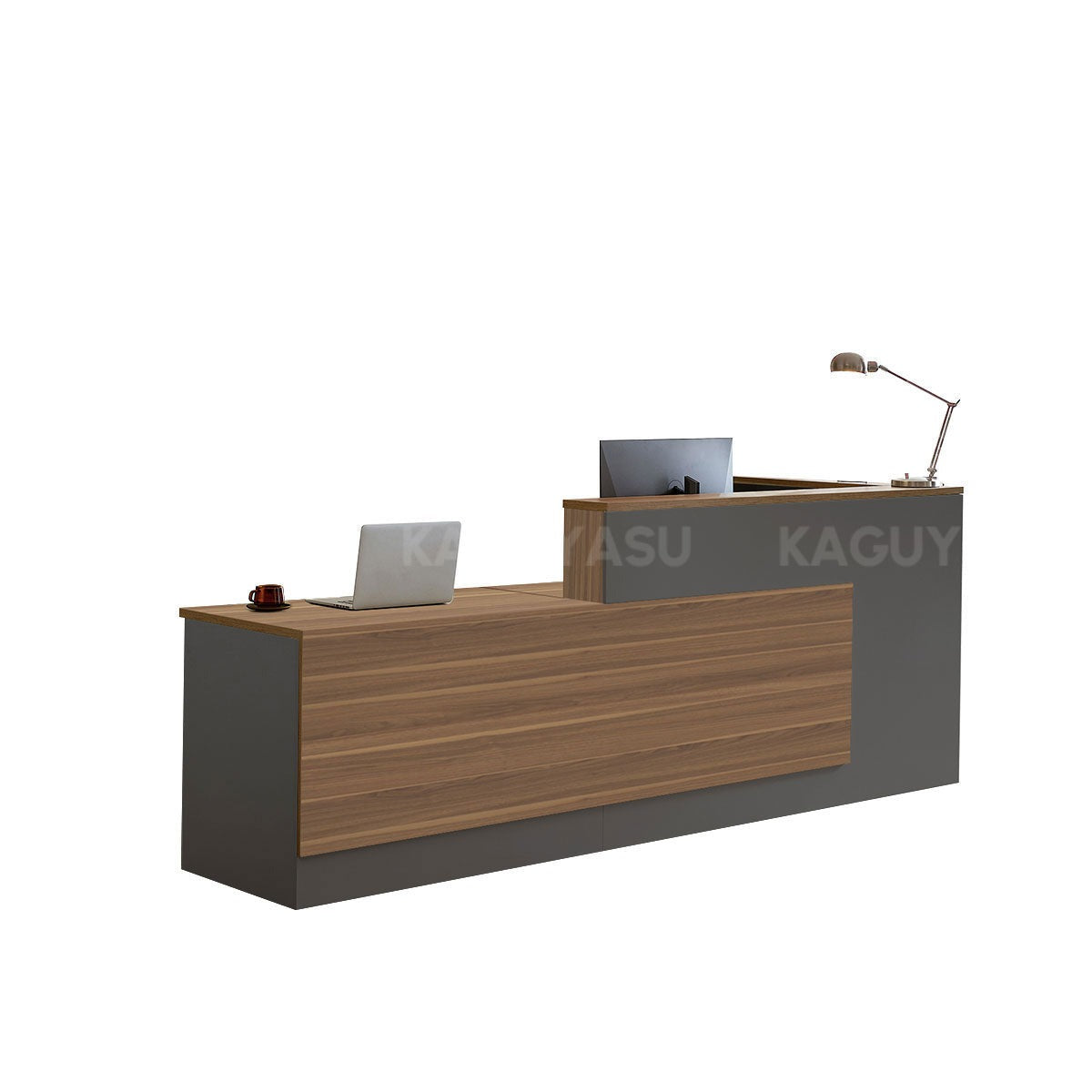 Modern L-Shaped Reception Desk with Side Storage and Drawers JDT-2215(In Stock)