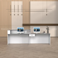 Minimalist Office Reception Desk with Keyboard Tray and Drawer JDT-2216(In Stock)