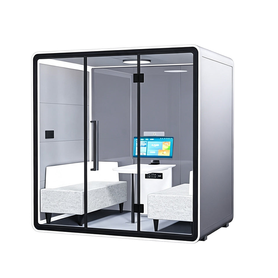Professional Acoustic Pod with Multi-layer Soundproof Structure, Safety Glass, Magnetic Sealing Strips & Modular Design for Private Workspaces