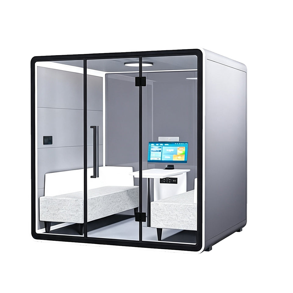 Professional Acoustic Pod with Multi-layer Soundproof Structure, Safety Glass, Magnetic Sealing Strips & Modular Design for Private Workspaces