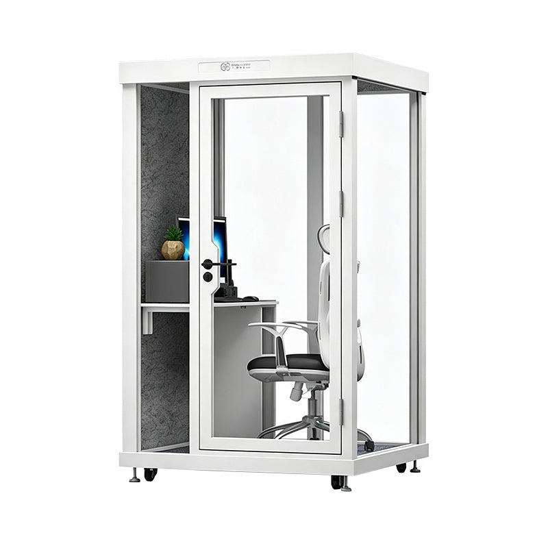 Professional Acoustic Pod with Multi-layer Soundproof Structure, Safety Glass, Silent Ventilation System & LED Lighting for Private Spaces