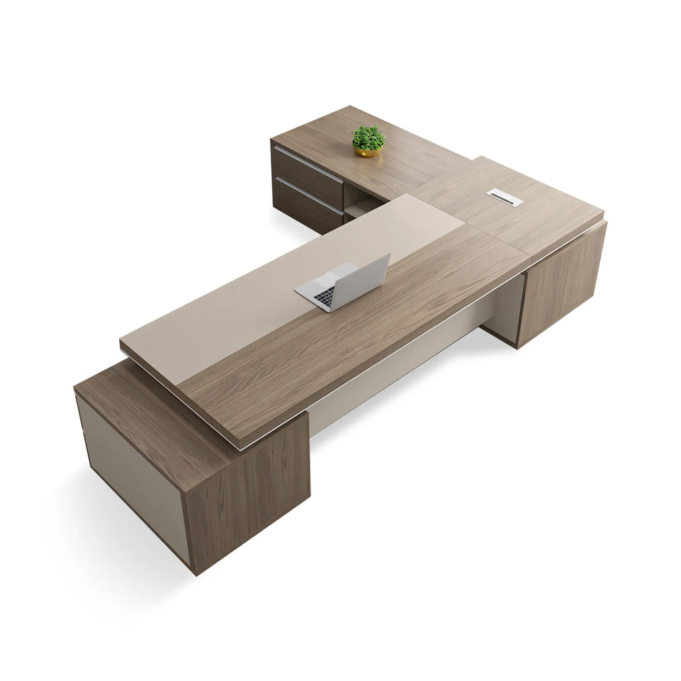 Chairman boss desk office desk president desk simple modern Bicolor Executive Desk LBZ-10177