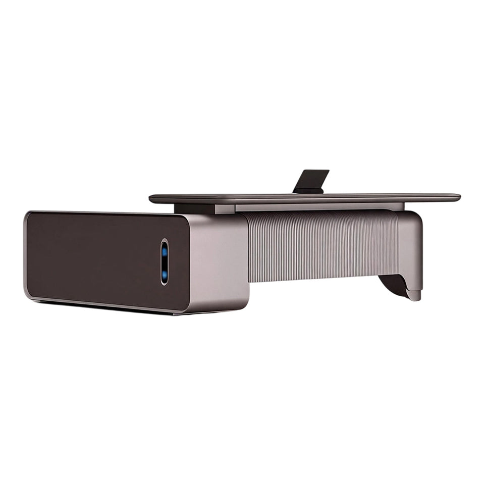 Modern 94"–138" L Executive Desk with Eco-friendly Material, Hidden Rotating Power Outlet, Dual-side Lockable Storage Cabinets for Executive Offices