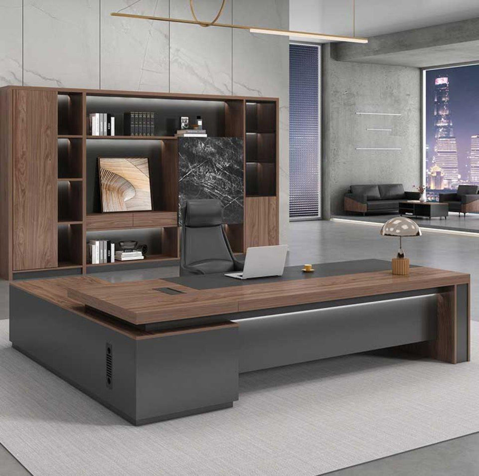 Spacious Executive Desk with LED Strip Lighting for Executives LBZ-004 (In Stock)