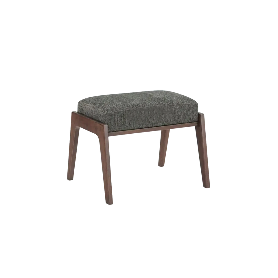 Velvet Upholstered Accent Stool With Stainless Base–Compact Elegance For Bedroom Or Boutique BSF-2072