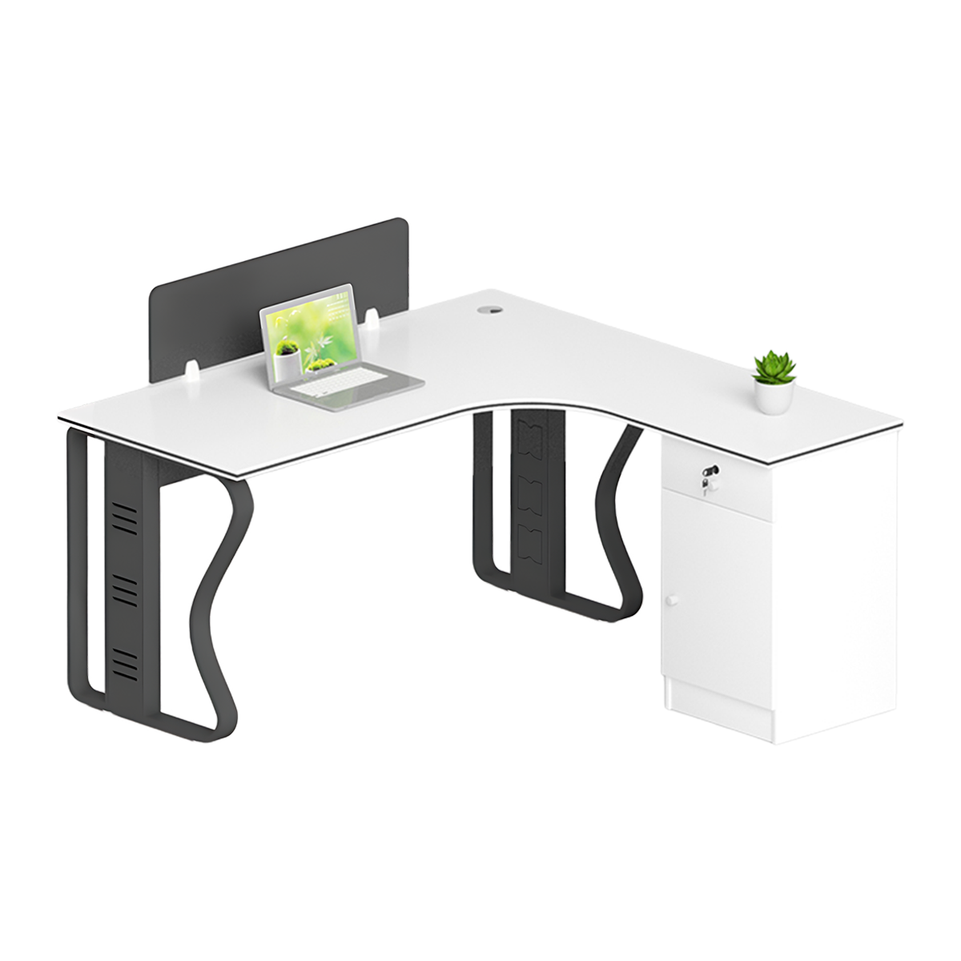 Versatile Corner Office Desk With Secure Storage And Sturdy Frame BGZ-2030