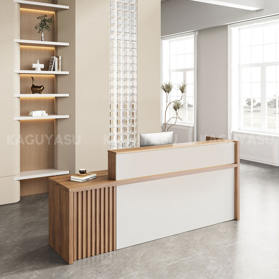 Lockable Salon Front Reception Desk with Cable Management