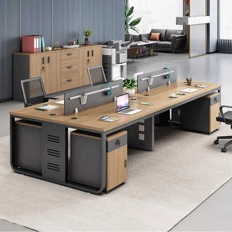 Office Harmony Ensemble Staff Desk and Chair Combo for Four YGZ-1015
