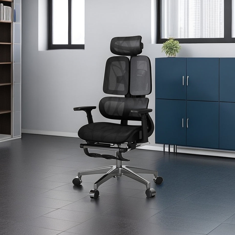 Stylish Ergonomic Office Chair Adjustable High Back and Lumbar Pillow Design BGY-1034
