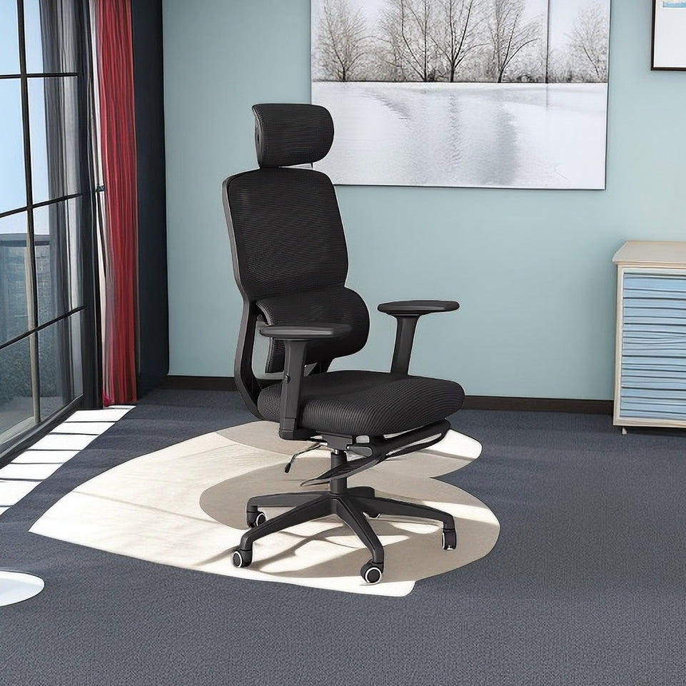Stylish Ergonomic Office Chair Adjustable High Back and Lumbar Pillow Design BGY-1034