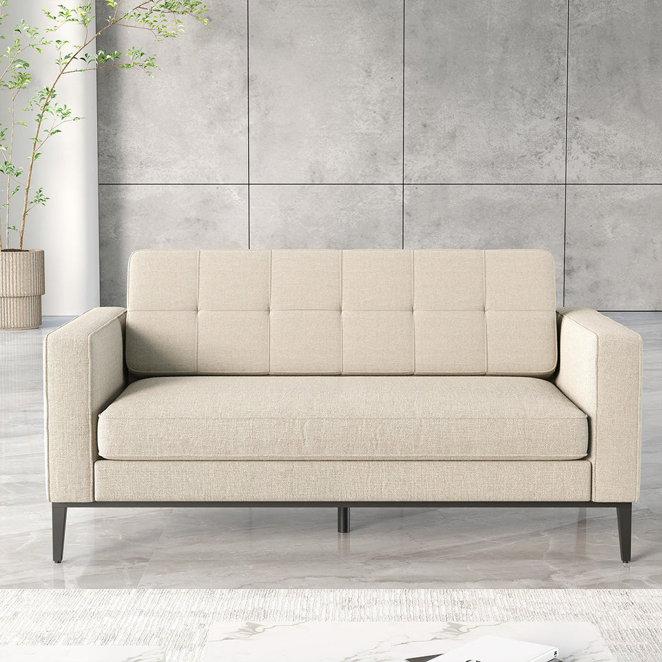 Contemporary Modular Sofa with Ergonomic Backrest, Soft Cushion & Wide Armrests for Office, Living Room & Apartment Spaces (43–75")(Stock Items) (In Stock)