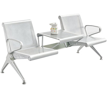 Durable Multi-Person Waiting Chair With Center Table–Padded Seat, Steel Frame, Ideal For Clinics And Airports YLJJ-2009