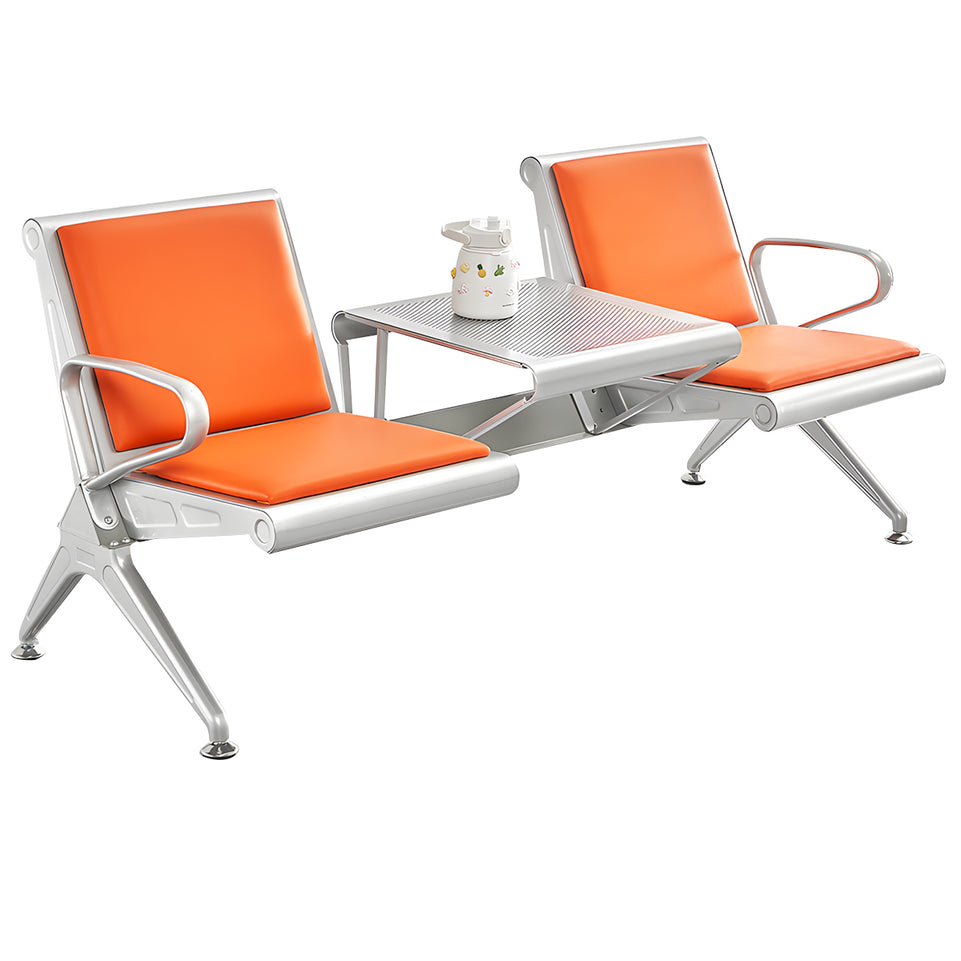 Durable Multi-Person Waiting Chair With Center Table–Padded Seat, Steel Frame, Ideal For Clinics And Airports YLJJ-2009