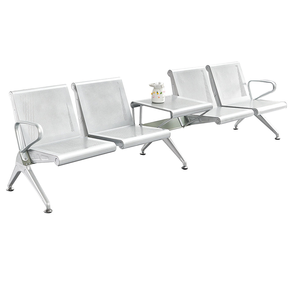 Durable Multi-Person Waiting Chair With Center Table–Padded Seat, Steel Frame, Ideal For Clinics And Airports YLJJ-2009
