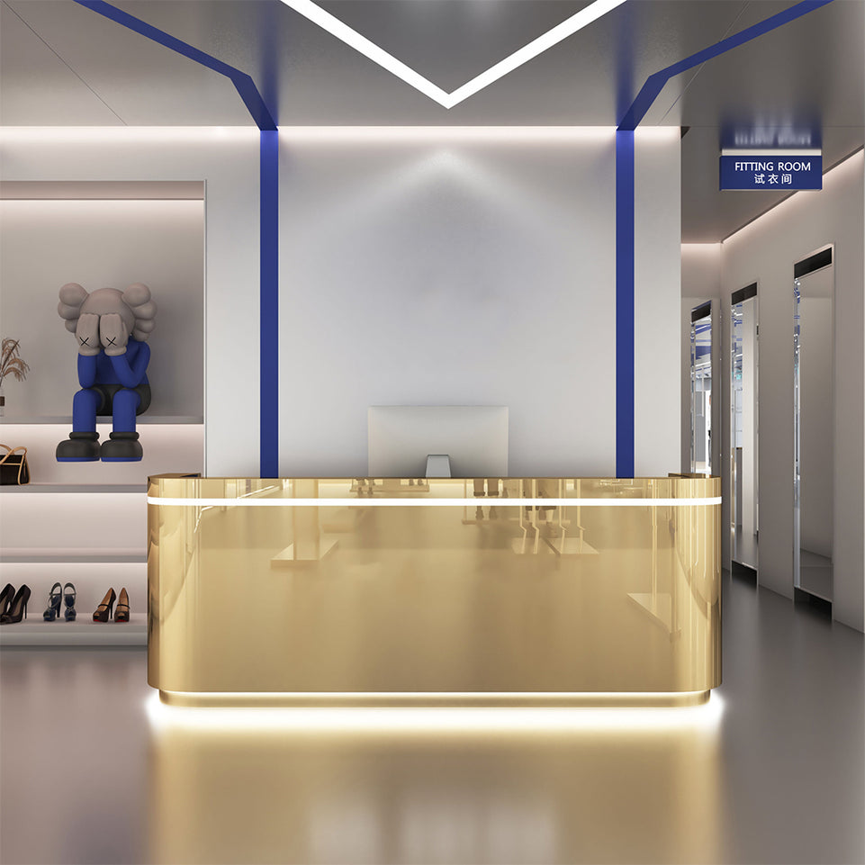 Chic Modern Counter for Fashion Barber Beauty and Exclusive Reception JDT-1028
