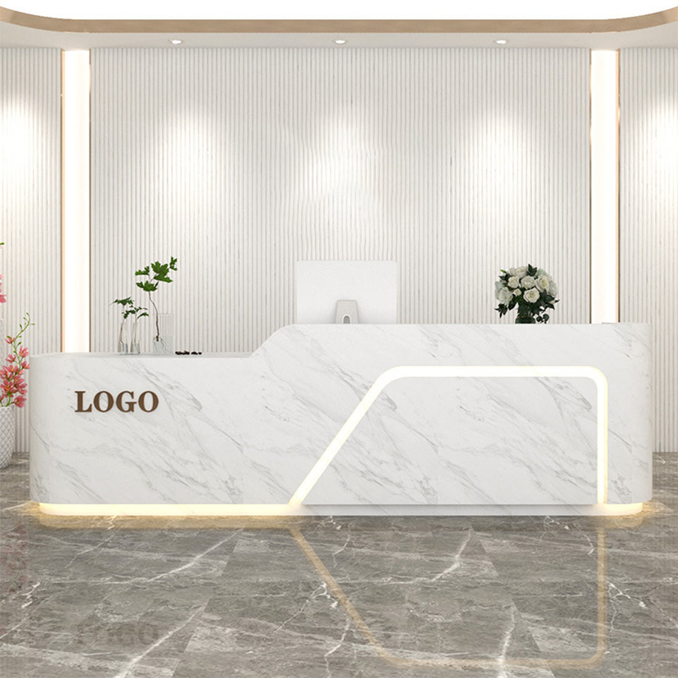 Executive Office Reception Faux Marble Reception Desk Design for Hotel and Beauty Salon JDT-105