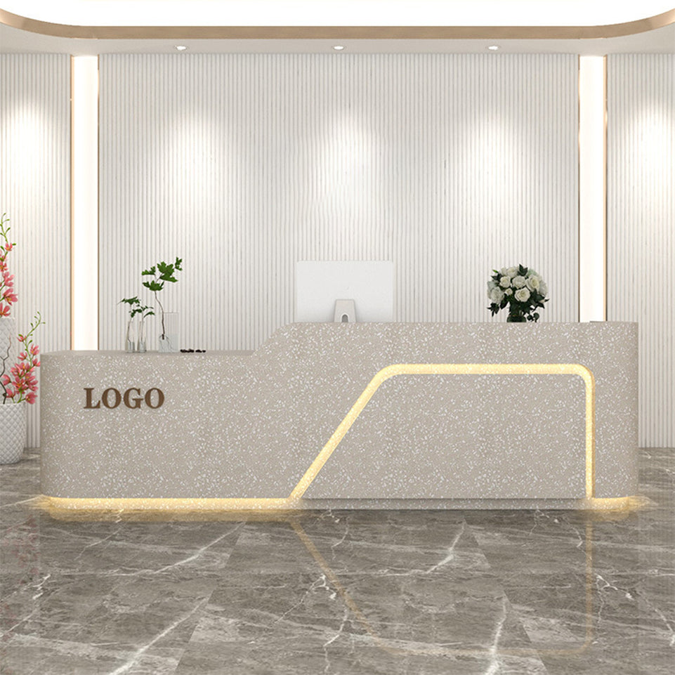 Executive Office Reception Faux Marble Reception Desk Design for Hotel and Beauty Salon JDT-1074