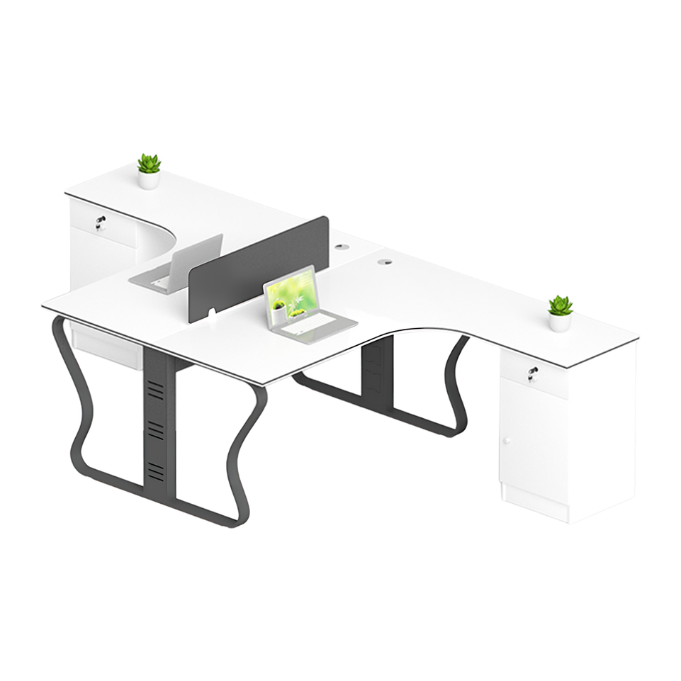 Versatile Corner Office Desk With Secure Storage And Sturdy Frame BGZ-2030