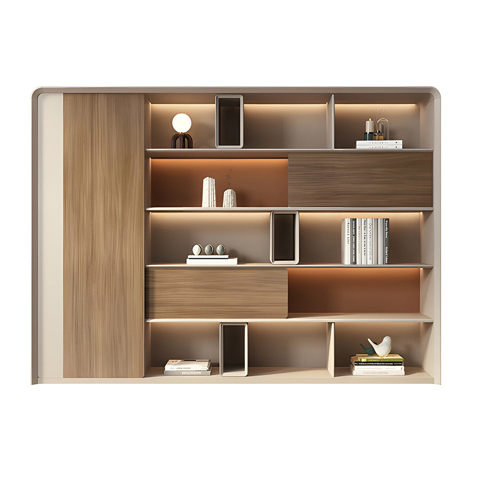 Modern Executive Desk with Cable Management, Wireless Charging & Curved for Home Office