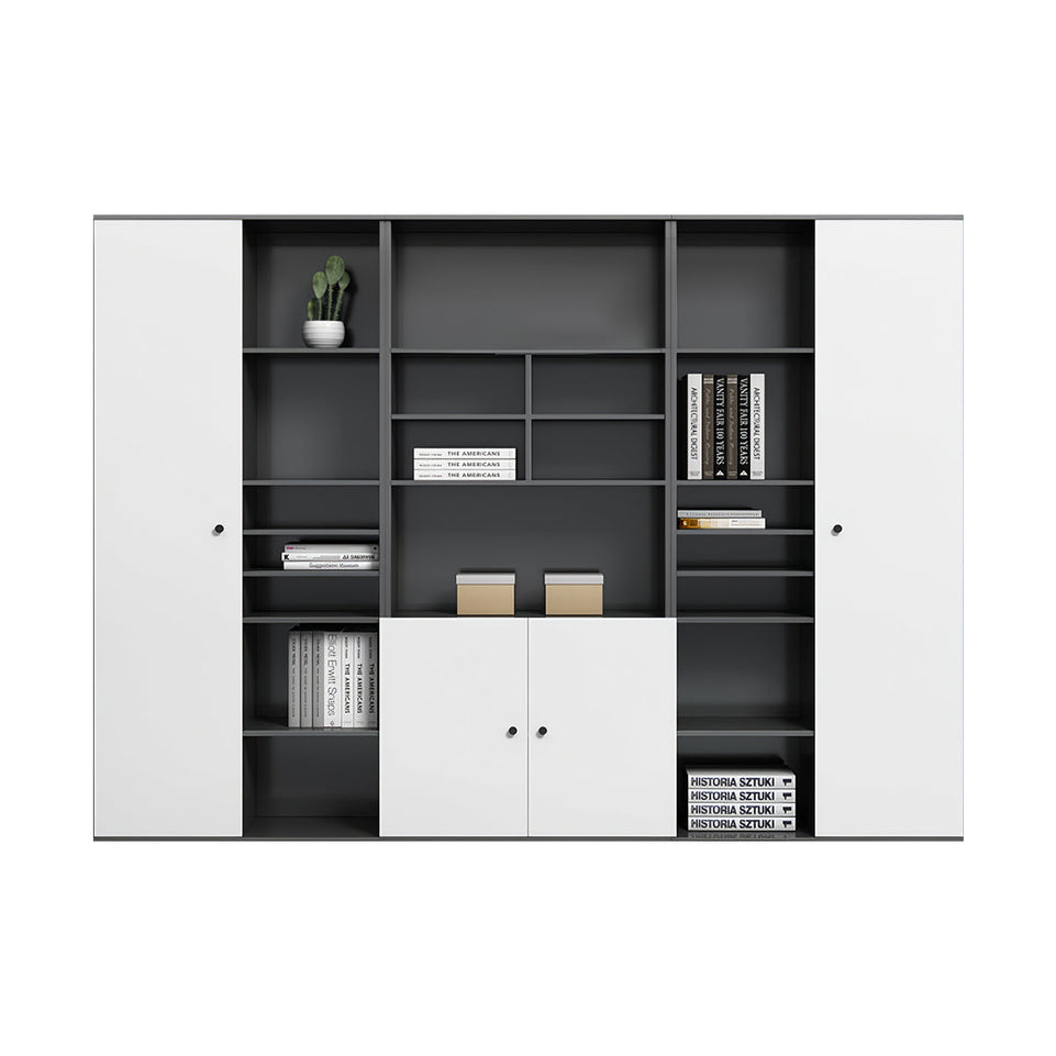 Height-Adjustable Executive Desk with Side Storage Cabinet