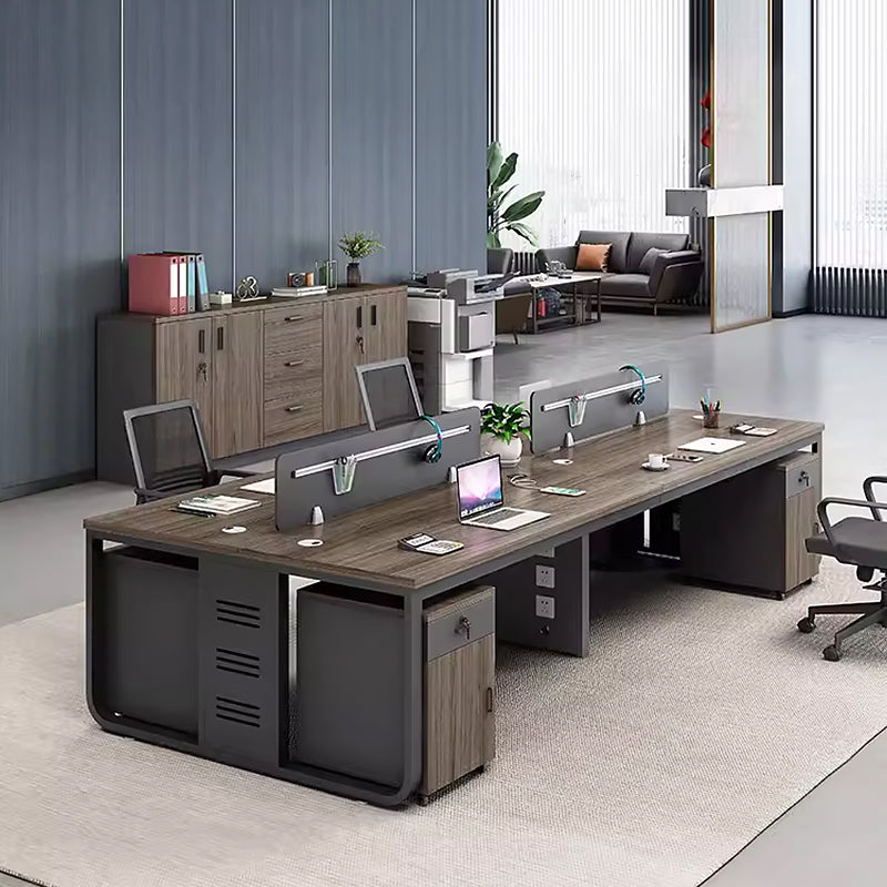 Office Harmony Ensemble Staff Desk and Chair Combo for Four YGZ-1015