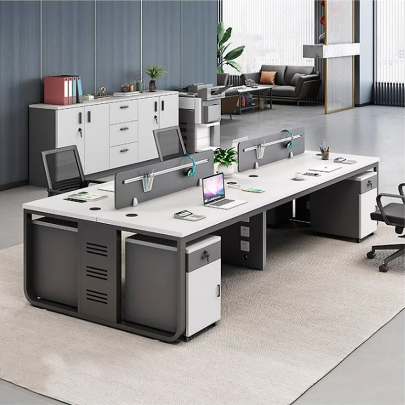 Office Harmony Ensemble Staff Desk and Chair Combo for Four YGZ-1015