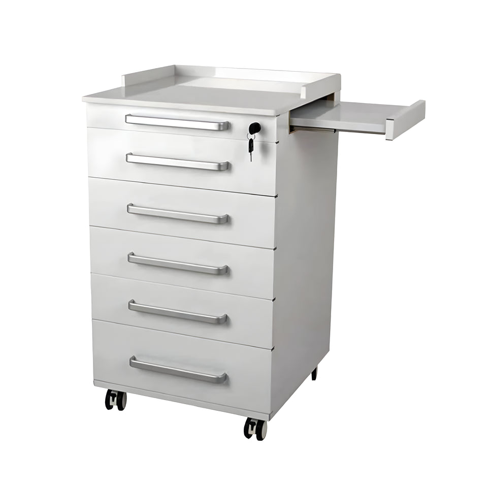 Premium Stainless Steel Mobile Dental Cabinet With Silent Wheels–Large Storage And Smooth Soft-Close Drawers YLJJ-2012