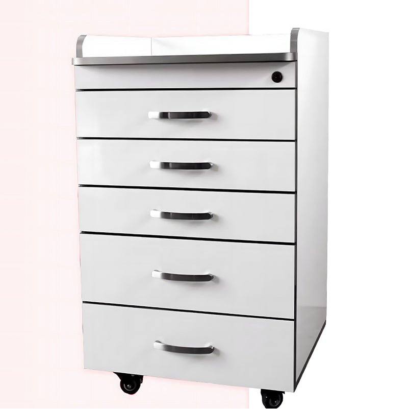 Premium Stainless Steel Mobile Dental Cabinet With Silent Wheels–Large Storage And Smooth Soft-Close Drawers YLJJ-2012
