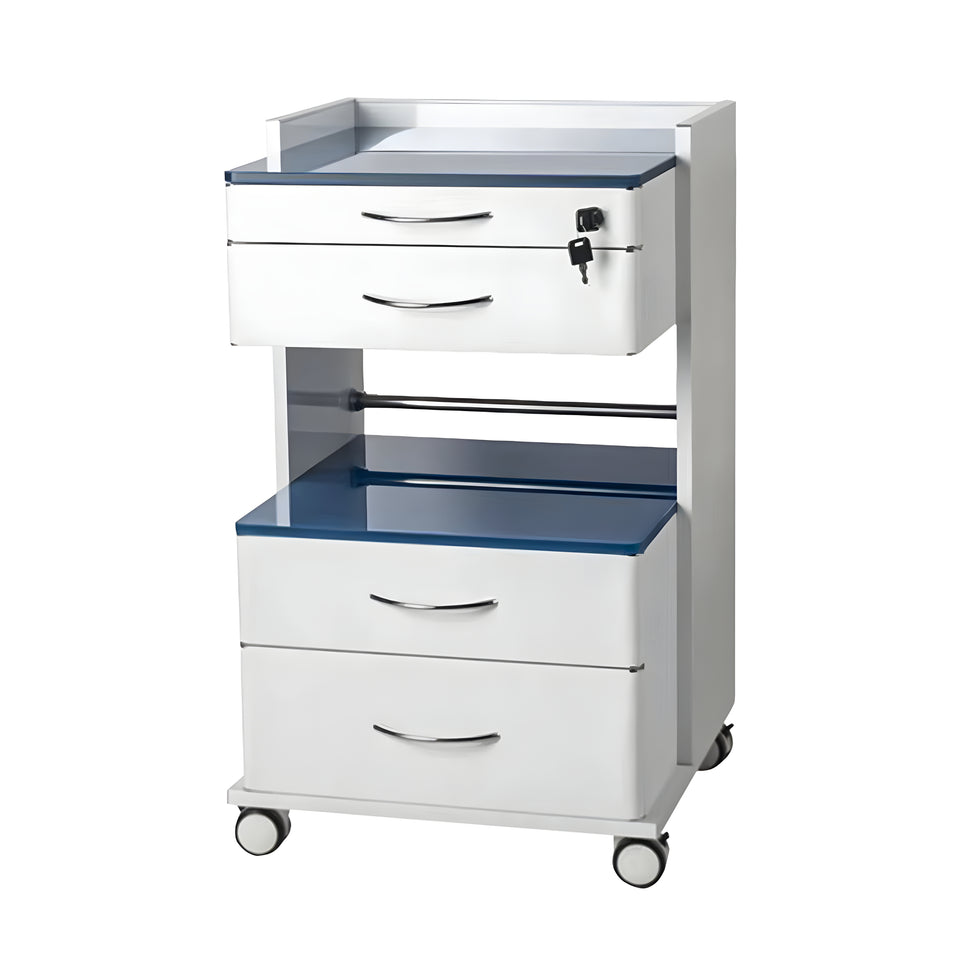 Premium Stainless Steel Mobile Dental Cabinet With Silent Wheels–Large Storage And Smooth Soft-Close Drawers YLJJ-2012