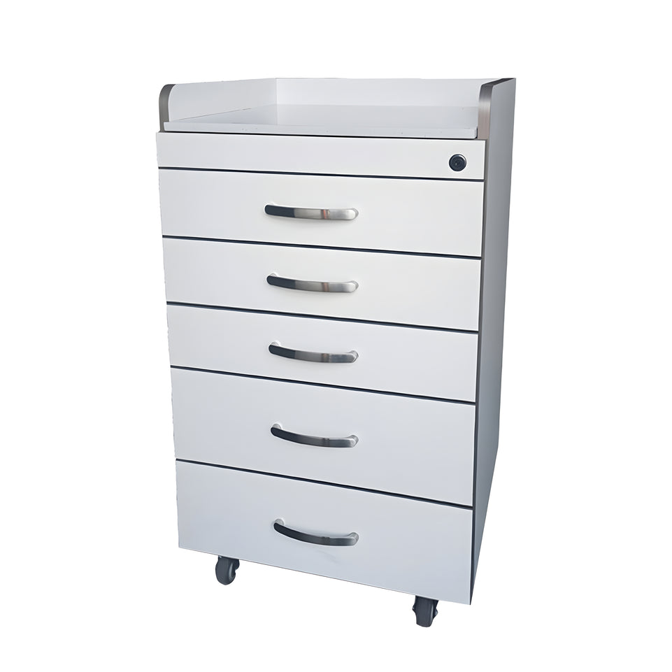 Premium Stainless Steel Mobile Dental Cabinet With Silent Wheels–Large Storage And Smooth Soft-Close Drawers YLJJ-2012