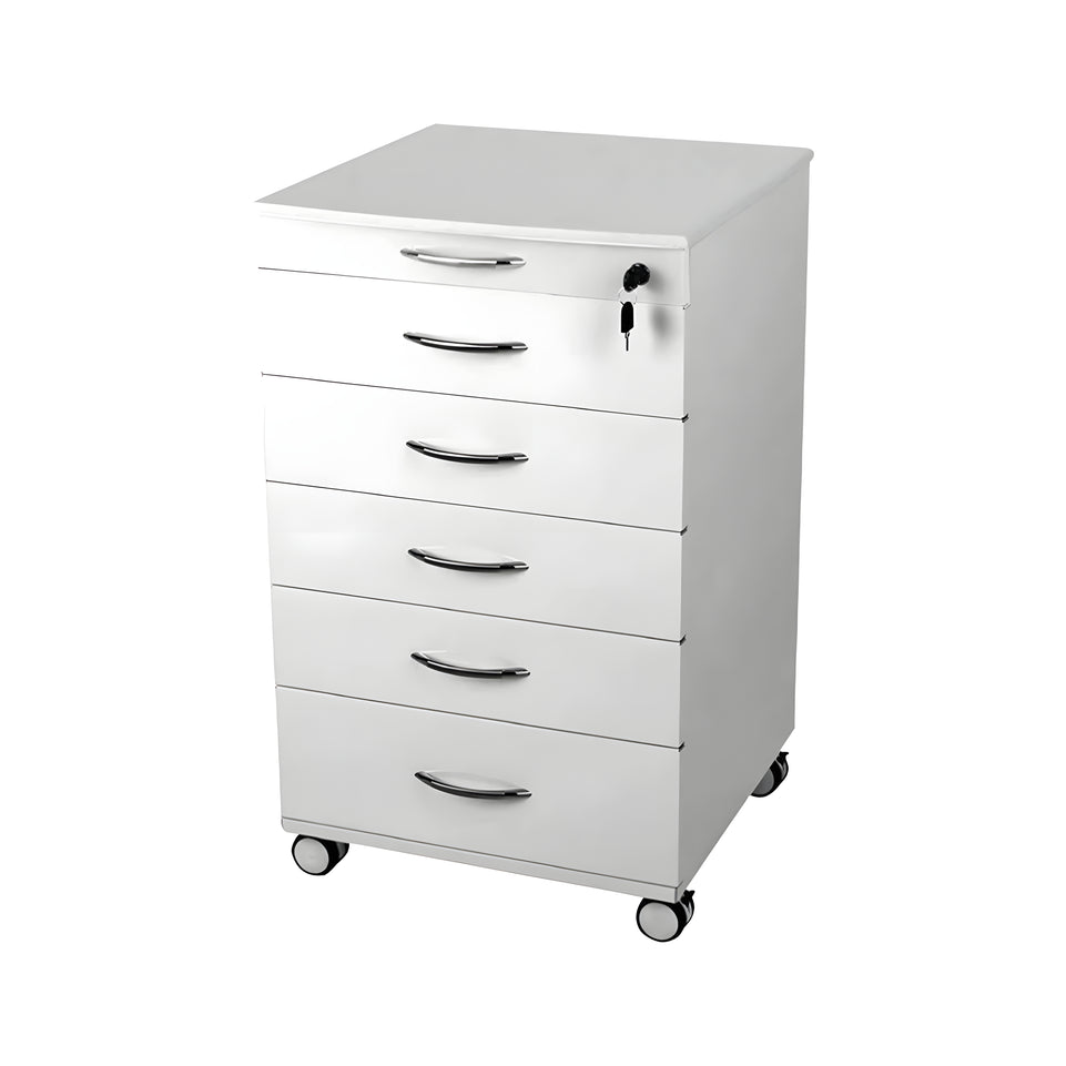 Premium Stainless Steel Mobile Dental Cabinet With Silent Wheels–Large Storage And Smooth Soft-Close Drawers YLJJ-2012