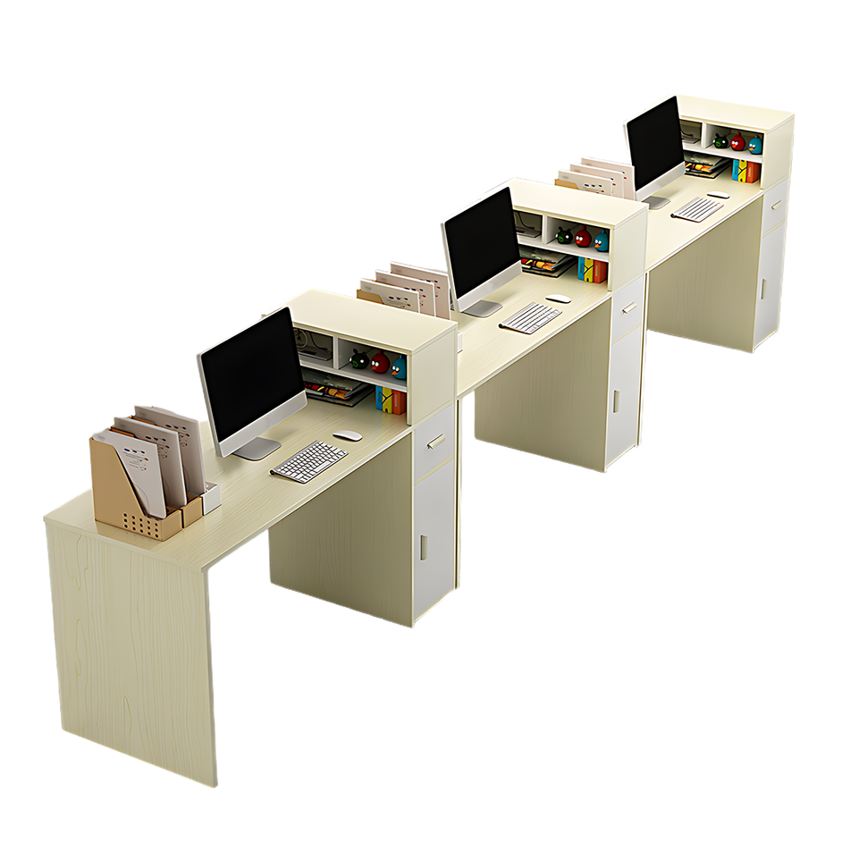 Sturdy And Spacious Office Desk With Thickened Tabletop And Ample Storage BGZ-2033