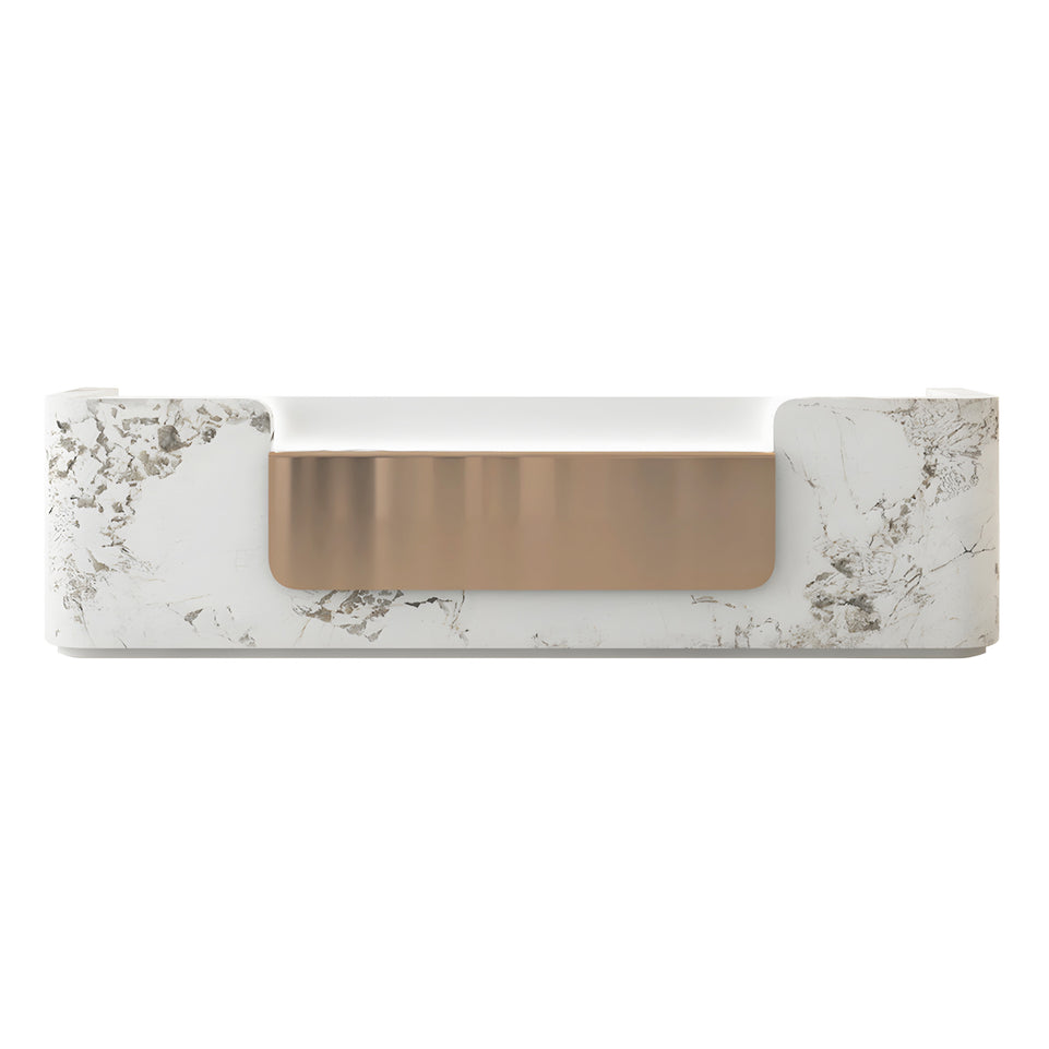Modern Reception Desk 63-150 in Wide with File Drawers for Office Lobby