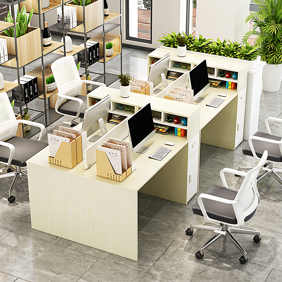Sturdy And Spacious Office Desk With Thickened Tabletop And Ample Storage BGZ-2033