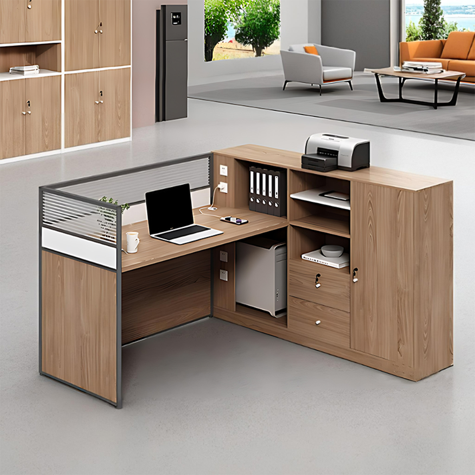 Innovative Modern Financial Office Desk with Secure Lock and Spacious Storage BGZ-2031