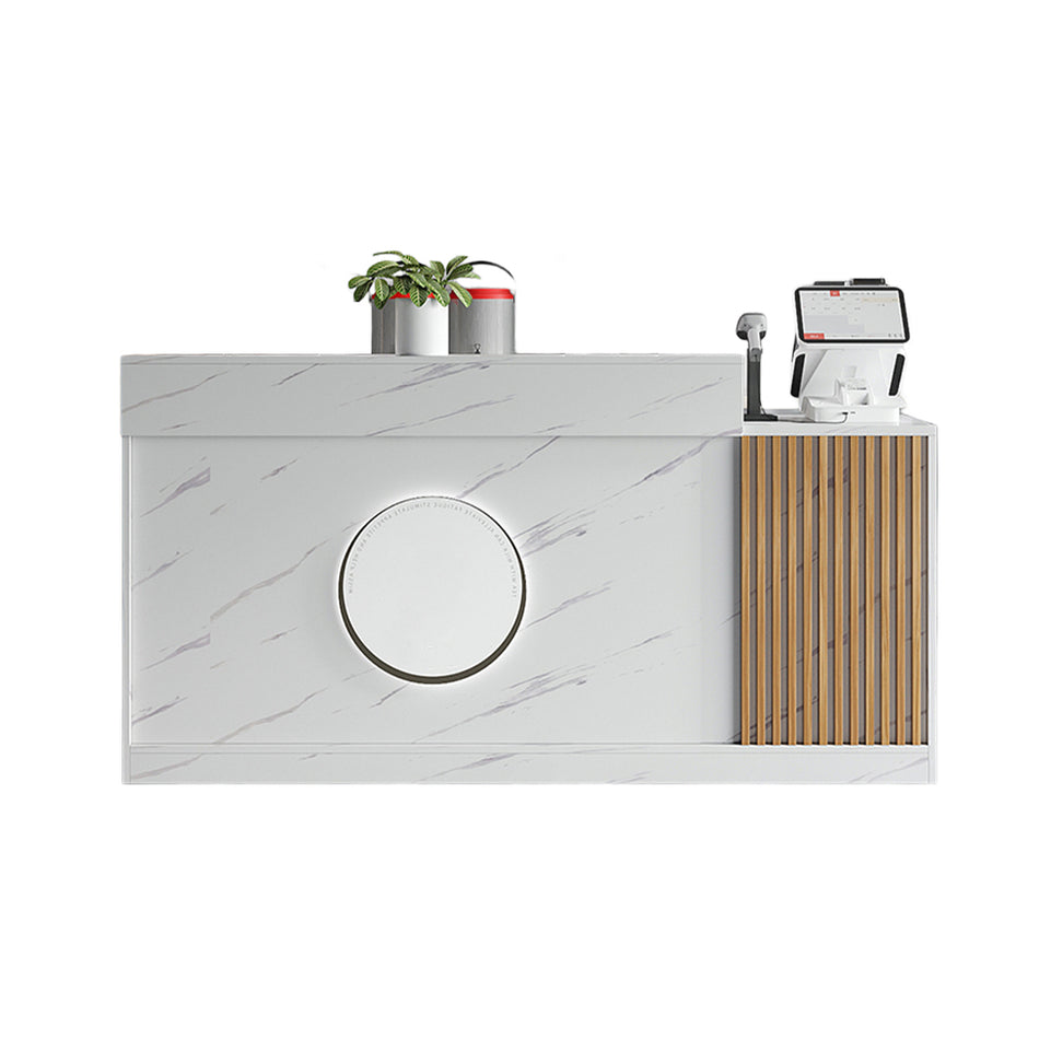 Minimalist And Efficient Reception Desk With Widened Desktop,Multi-Functional Storage And Lockable Drawer Design JDT-2249