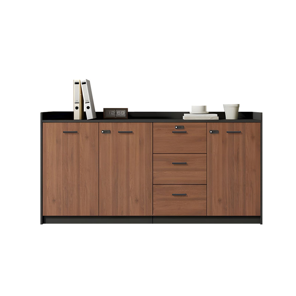 Contemporary Floor-Standing Office File Cabinet with Lockable Storage, Adjustable Shelves, and Spacious Drawers CWG-2176