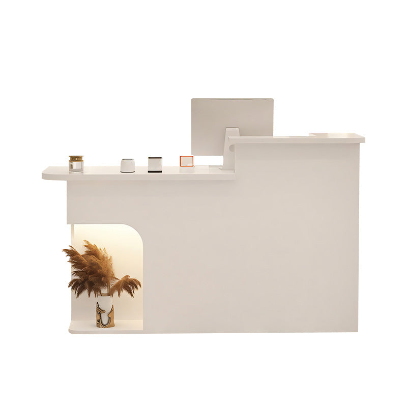 Private Labe Small Front Desk With Display Corner And Cabinet For Salons And Clothing Stores JDT-10105