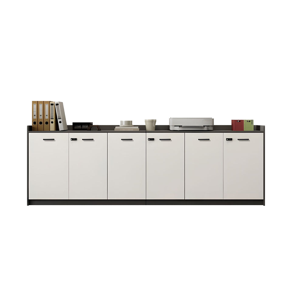 Contemporary Floor-Standing Office File Cabinet with Lockable Storage, Adjustable Shelves, and Spacious Drawers CWG-2176