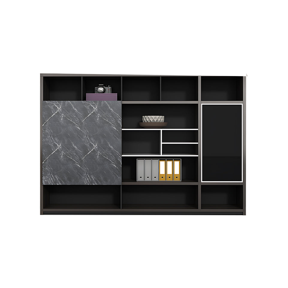 Executive Desk With Wiring Box Curtain Board Side Cabinet Vents LBZ-1081