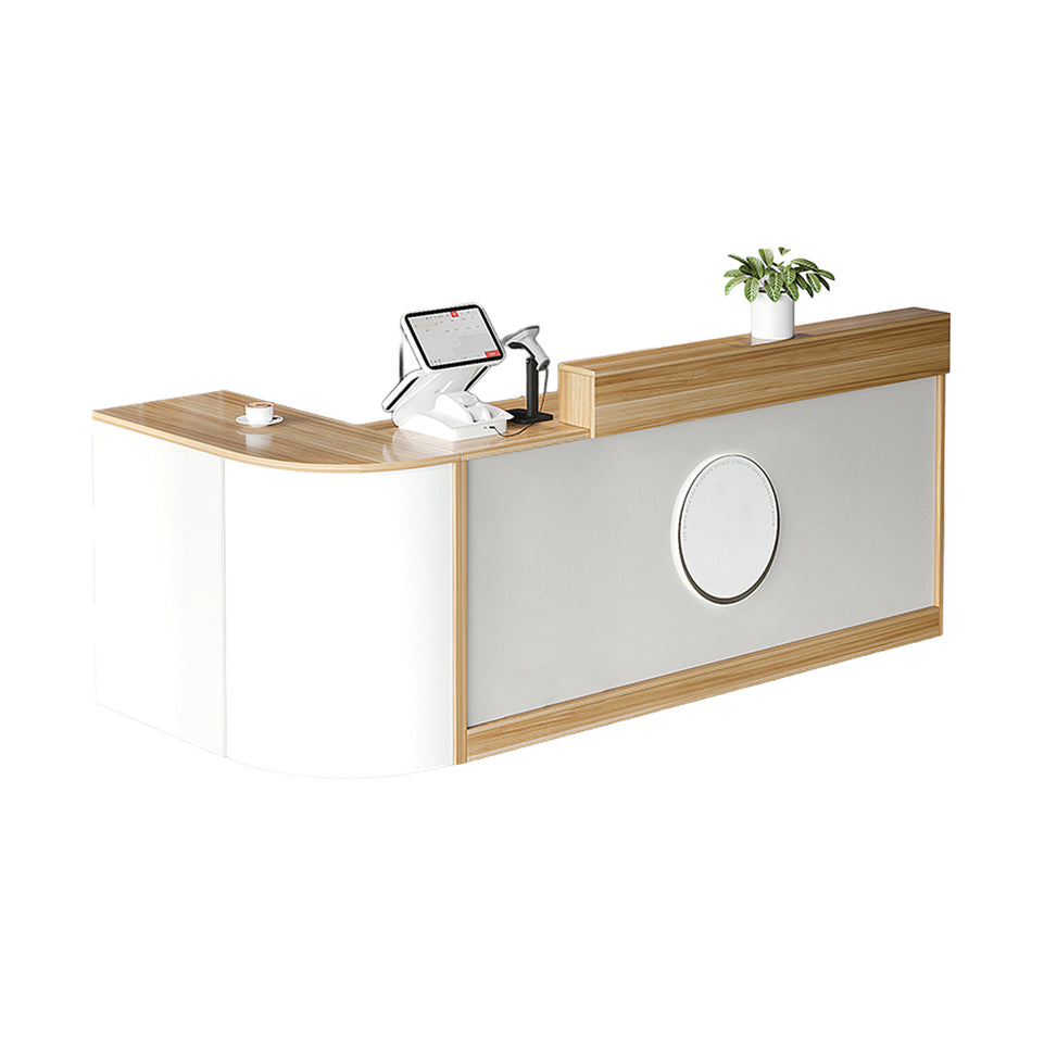 Minimalist And Efficient Reception Desk With Widened Desktop,Multi-Functional Storage And Lockable Drawer Design JDT-2249
