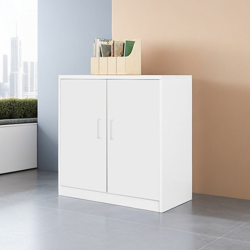 Effortless Organization with a Classic Wood Grain Two Door File Cabinet and Large Capacity Storage WJG-1032