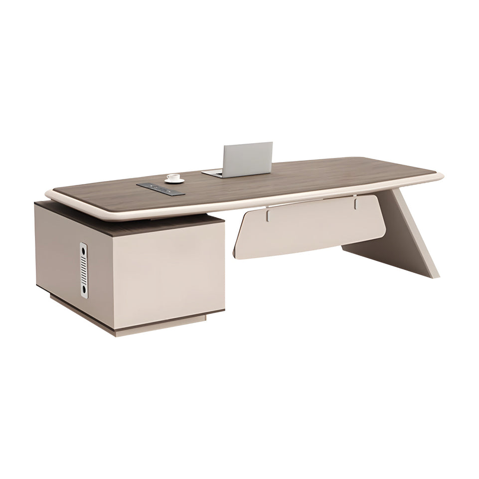 Modern L-Shaped Executive Desk with Side Storage for General Manager LBZ-2284