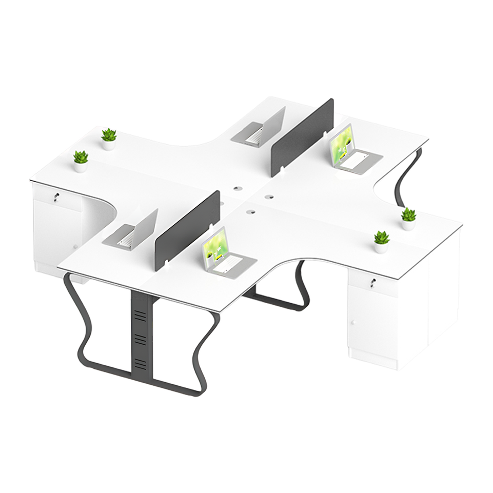 Versatile Corner Office Desk With Secure Storage And Sturdy Frame BGZ-2030