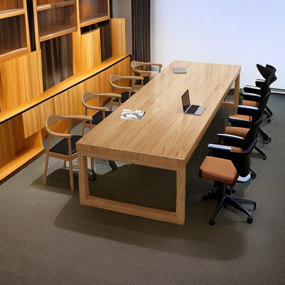 Modern fashion solid wood office desk studio training computer desk conference table HYZ-1017