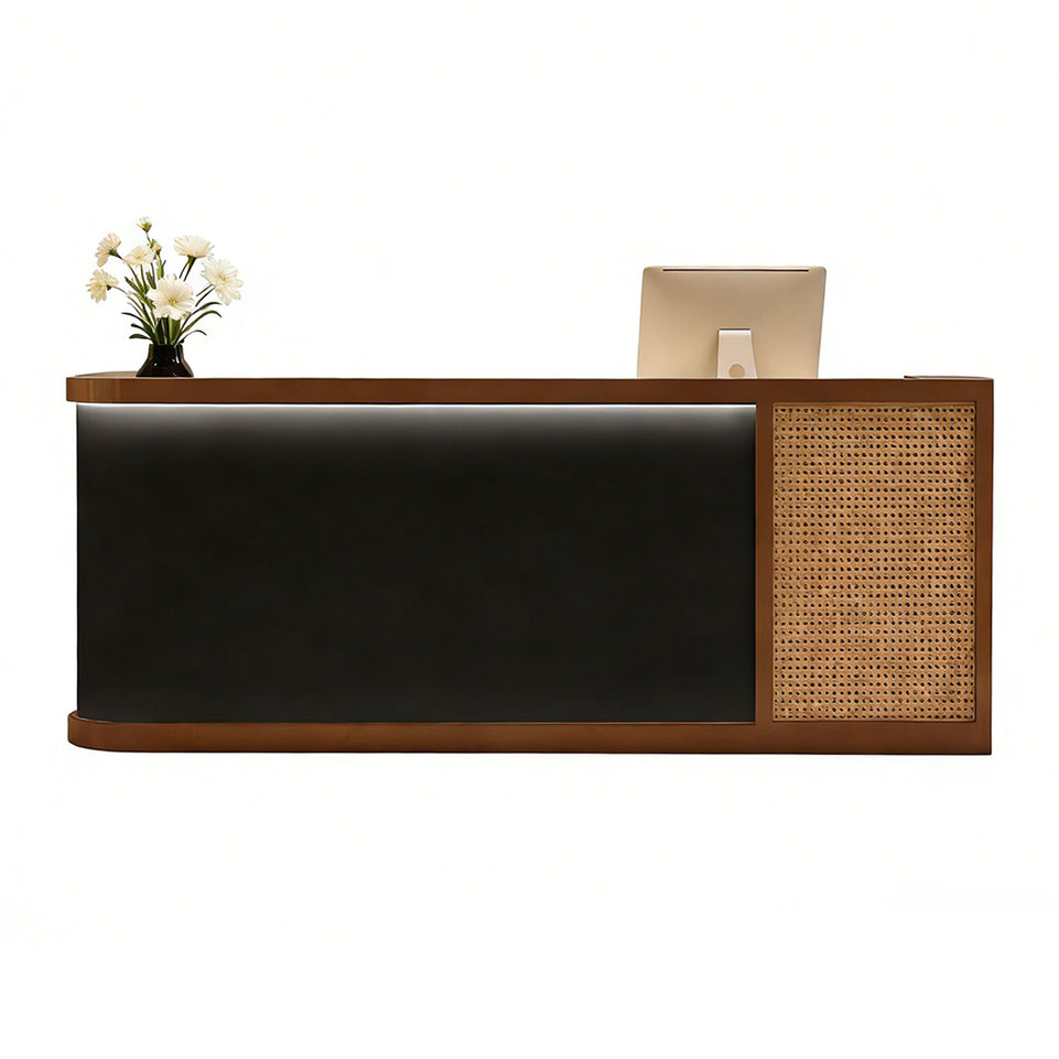 Modern Eco-Friendly Reception Desk with LED Lighting for Salons, Stores & Hotels JDT-2328