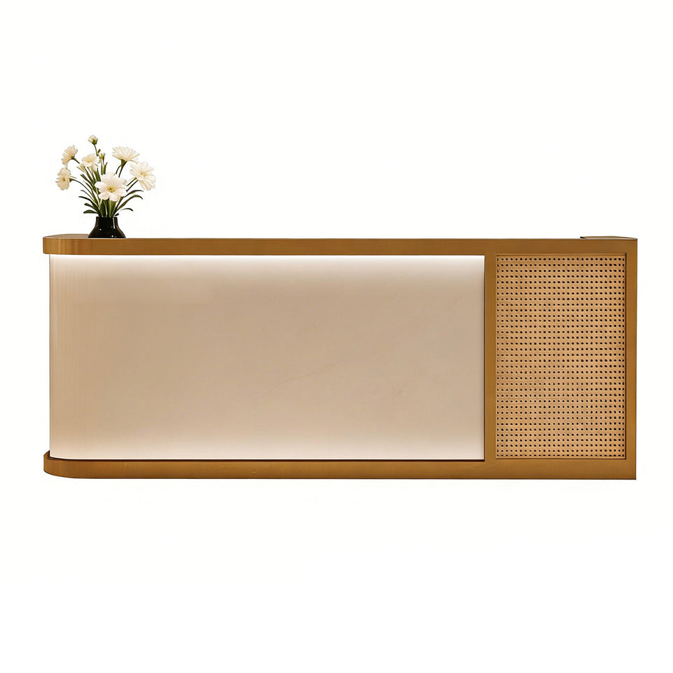 Modern Eco-Friendly Reception Desk with LED Lighting for Salons, Stores & Hotels JDT-2328